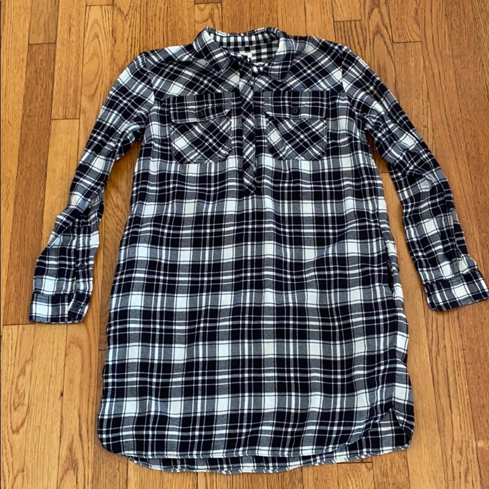 JCrew Tunic Flannel Shirt Dress